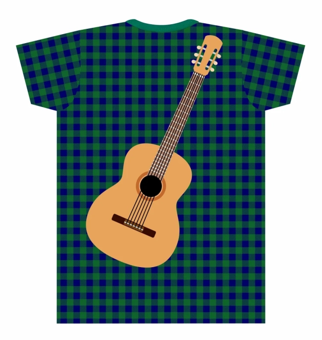 Camiseta Adulto Festa Junina Estampa Xadrez Verde com Lenço e Girassol