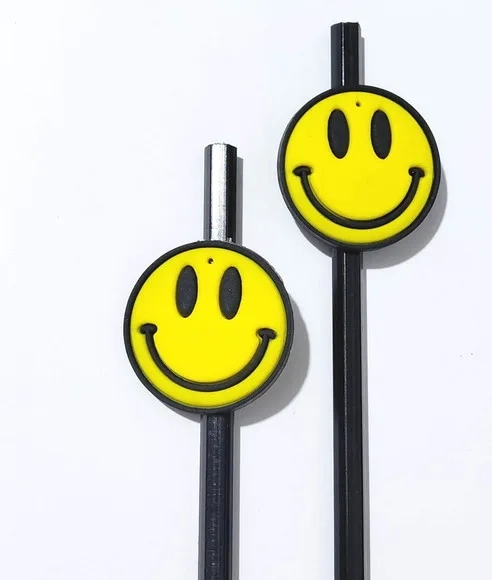 Ponteira P/lápis Emoji Emborrachado Pacote com 6 Unidades