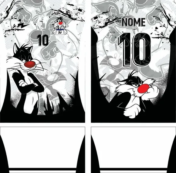 Arte Vetor Camisa Interclasse Gato Mod-813