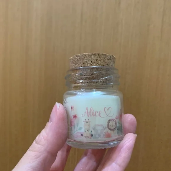 Lembrança Vela Aromática Vidro c/ Rolha Safari Rosa