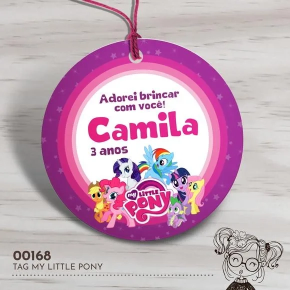 Tag Redonda My Little Pony - 00168
