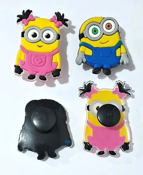 Pins de Crocs Minions Emborrachado Pacote com 6 Unidades