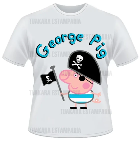 Camiseta George Pig Pirata