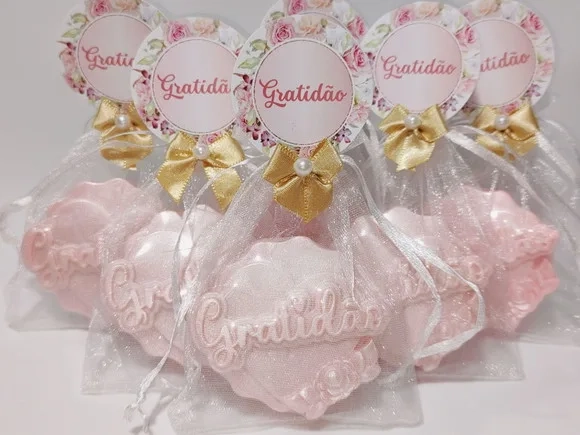Lembrancinha de Agradecimento: Sabonete Coração Gratidão