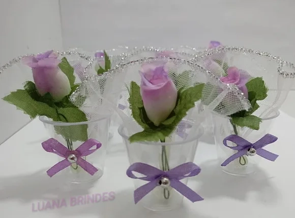 Lembrancinha Vasinho de Flor - caixinha com 10 unidades