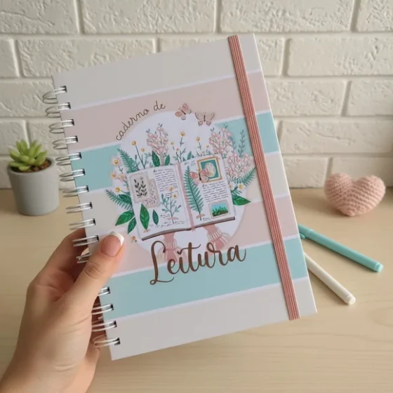 Caderno de Leituras Personalizado A5 - Escolha Sua Capa