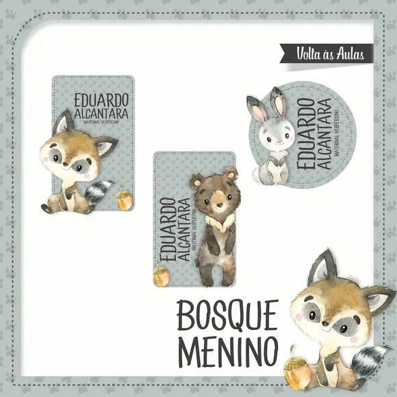 60 Etiquetas Bosque