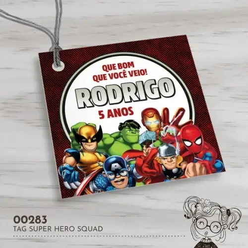 Tag Quadrada Super Hero Squad - 00283