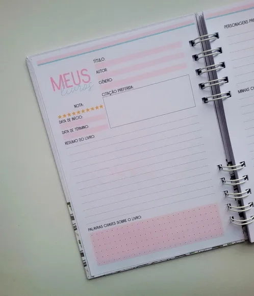 Caderno de Livros, Filmes e Séries Personalizado