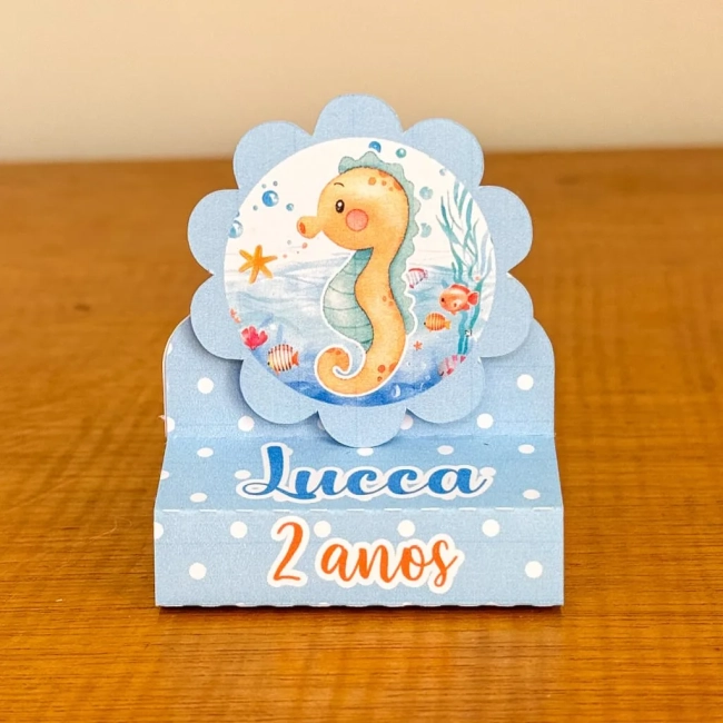 PEGUE E MONTE - Porta Bis Duplo Personalizados FUNDO DO MAR MENINO - Decoração de Festa | Lembrancinhas | Aniversário | Personalizados