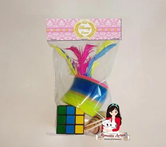 Kit Brinquedos Retrô Personalizado Tema Coroa Realeza Rosa