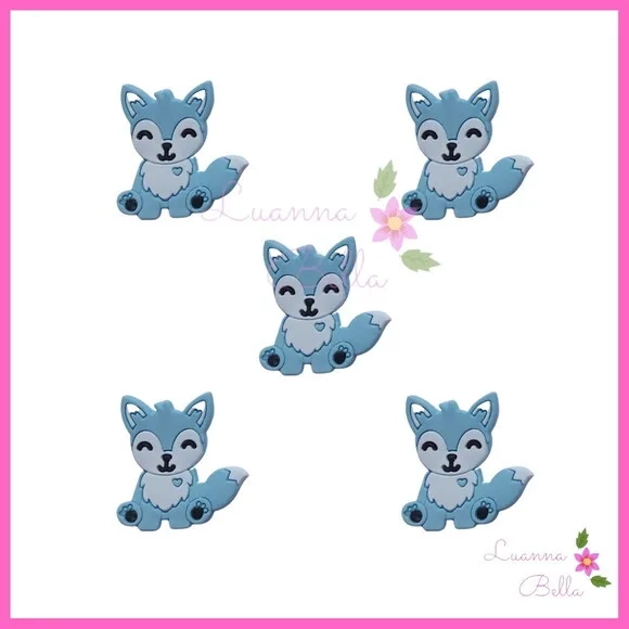Apliques Emborrachado Raposa Azul- Pacotes c/6 unidades