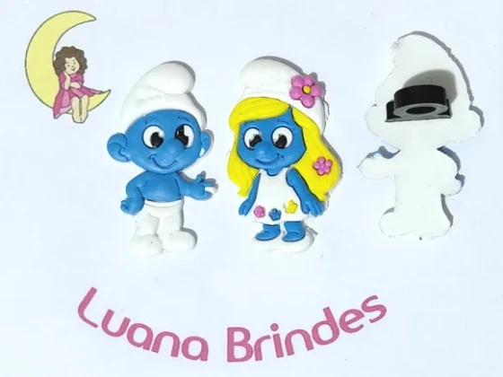 Ponteira P/lápis Smurf e Smurfette Pacote com 6 Unidades