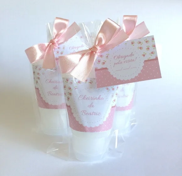 Lembrancinha Maternidade Hidratante Floral Rosa
