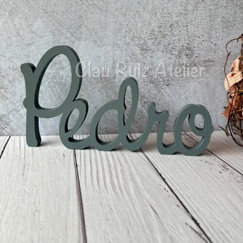 Linha Cursiva -letras Decorativas em mdf Quarto de Bebê
