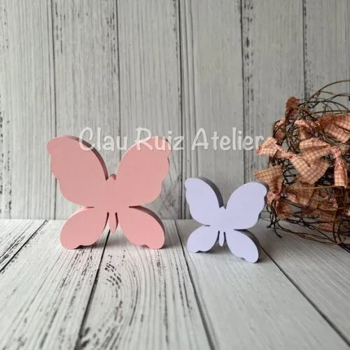 Dupla de Borboletas de Mesa Decoração Bebê