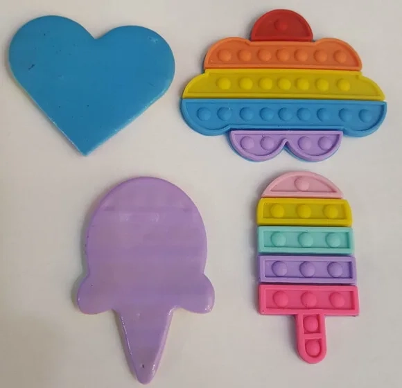 Chaveiro Pop It Variados Emborrachados -pct C/5unds