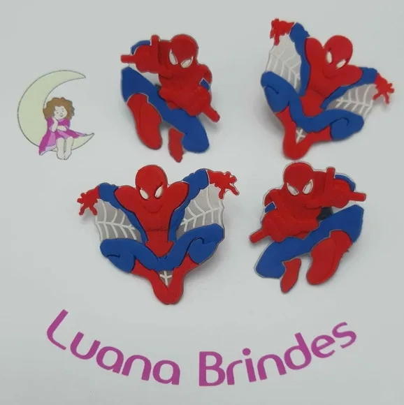Ponteira para Lápis Homem Aranha de Borracha - Pct C/4 Unid