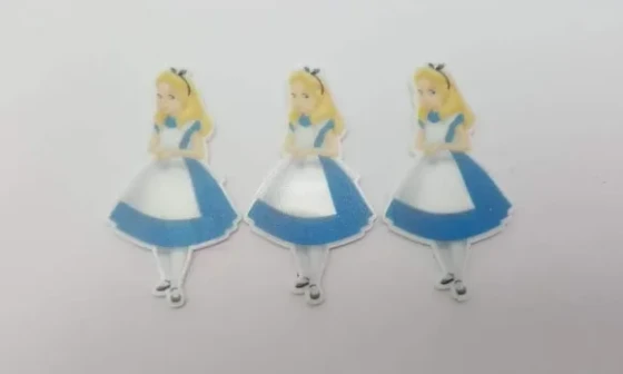 Aplique da Alice em Acrílico Uv com 5cm