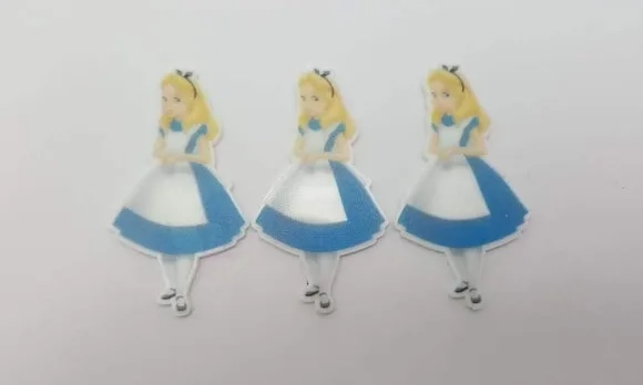 Aplique da Alice em Acrílico Uv com 5cm
