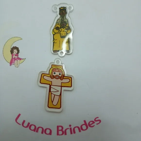 Kit Terço Crucifixo e Senhora Montserrat Acrilico 2 Kits