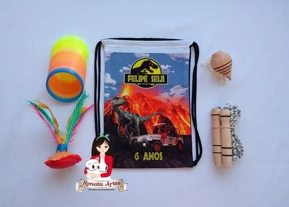 Mochila Boa Infância Personalizada Tema Dinossauros 2