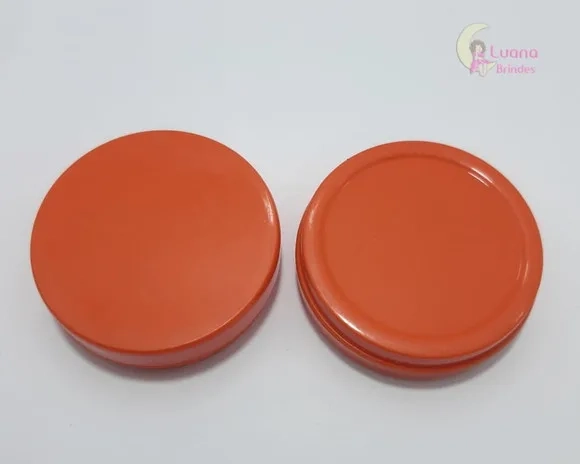 Latinha Laranja de Plástico 5,5cm Pacote com 12 Unidades