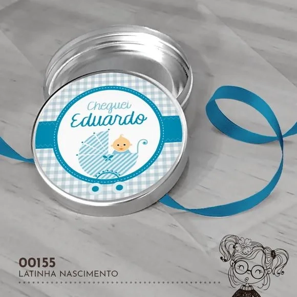Latinha Adesivada Nascimento Bebezinho - 00155