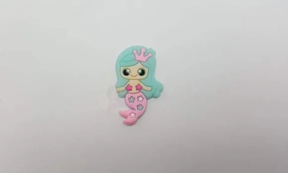 Aplique Sereia Rosa e Azul Emborrachado de 3,5cm