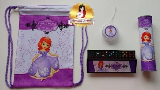 Kit Jogos na Mochila Princesinha Sofia