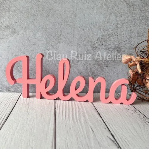Nomes de mdf Linha Cursiva- Decoração Bebê