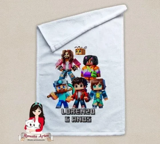 Toalhinha Personalizada Minecraft Filme