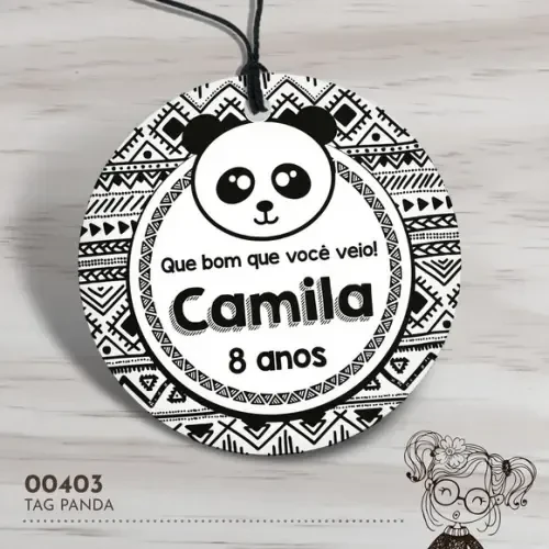 Tag Redonda Panda - 00403
