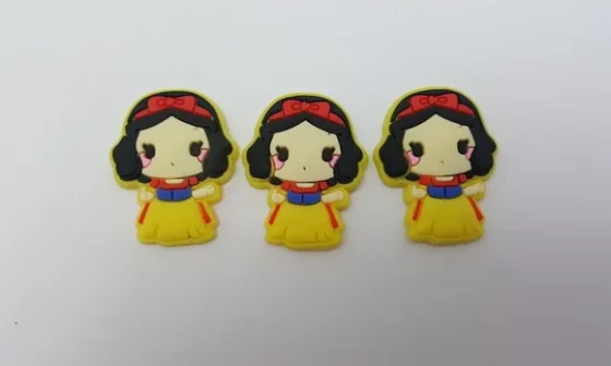 Aplique Branca de Neve Emborrachado de 3,3cm Pct 6 Unidades