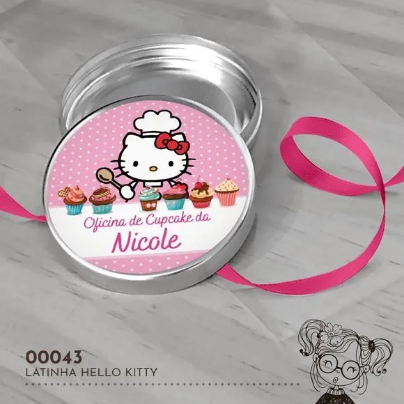 Latinha Adesivada Hello Kitty - 00043