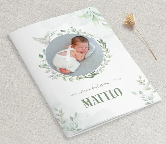 Livro De Orações Com Fotos Do Bebê Para Lembrança