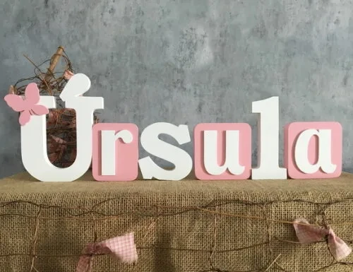 Letras de MDF -Nomes Blocos Borboleta