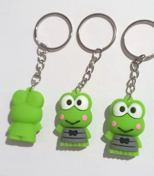 Chaveiro Sapinho Keroppi 3d Emborrachado Pacote C/3 Unids