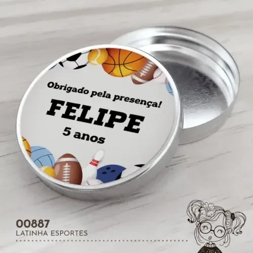 Latinha Adesivada Esportes - 00887