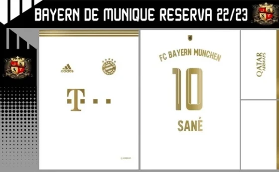 Vetor Da Camisa Bayern De Munique Reserva 22-23