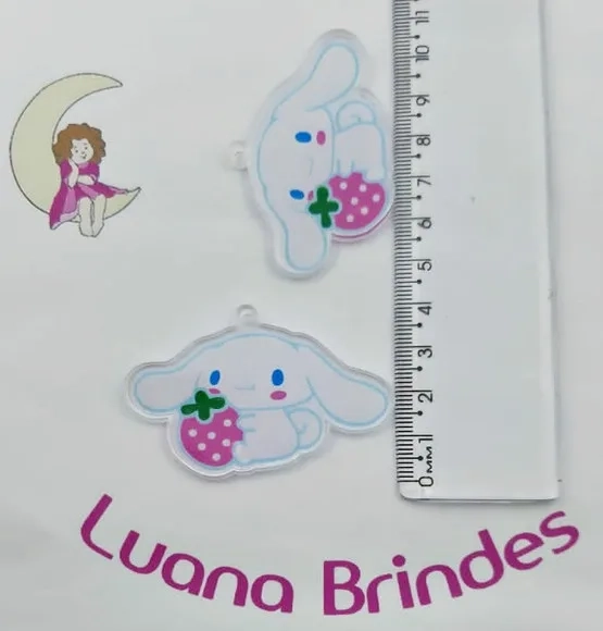 Ping Personagem de Acrílico Adesivado-4cm- pct c/4 un