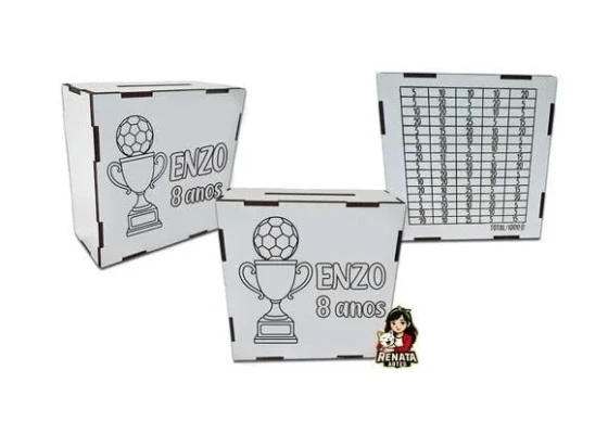 Cofrinho Personalizado Futebol Lembrancinha