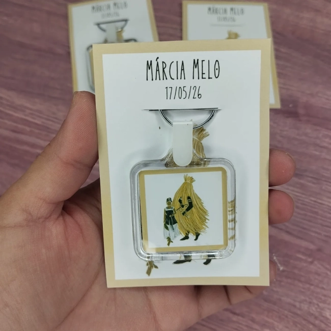 50 Unidades - Chaveiro Orixá Obaluaê/Omulú Personalizado Lembrancinhas