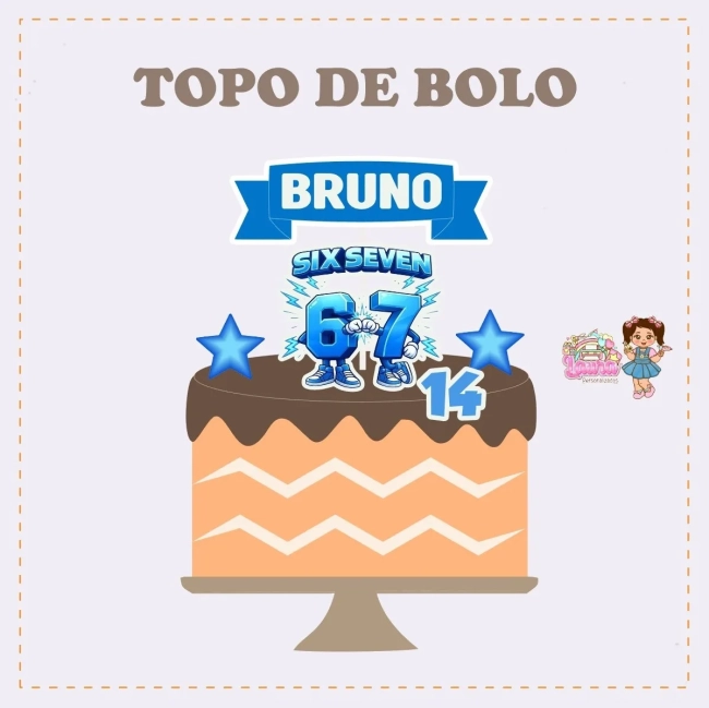 Kit Festa Só Um Bolinho SIX SEVEN - Decoração de Festa
