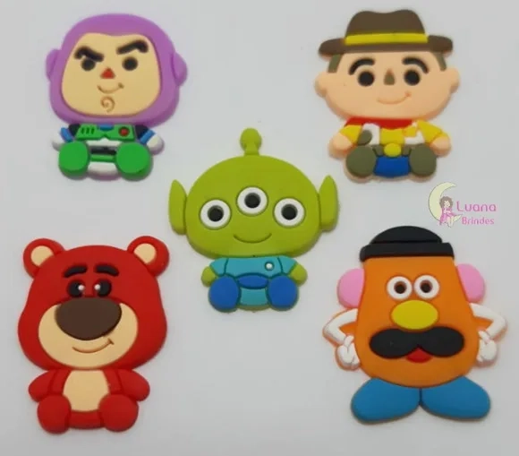 Apliques Toy Story de Borracha - Pct C/10 Unidades
