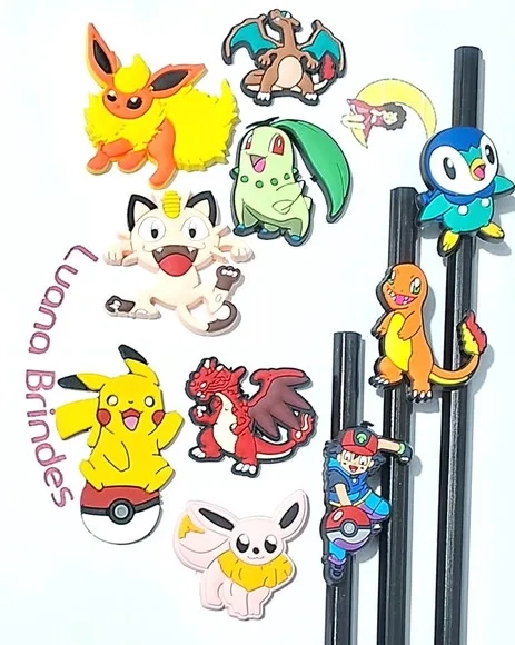 Lápis C/ponteira Pokémon Emborrachado Pacote com 10 Unidades