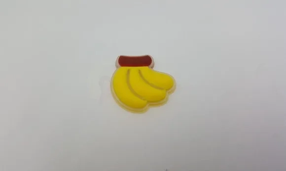 Aplique de Banana Emborrachado de 2,8cm Pacote com 6 Unidade