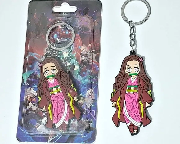 Chaveiro Nezuko Kamado Frente e Verso Emborrachado 1 Peça