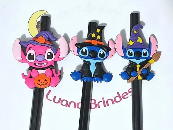 Lápis C/ponteira Stitch Halloween Pacote com 6 Unidades