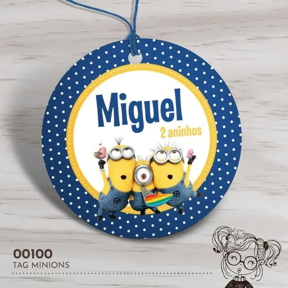 Tag Redonda Minions - 00100